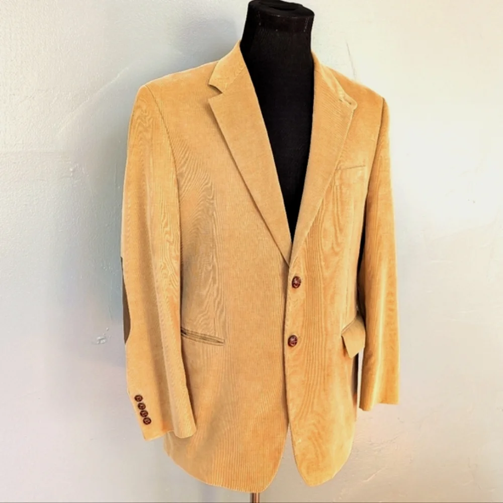 Lauren Ralph Lauren cotton corduroy, 2 button sport coat elbow protectors. 40 R